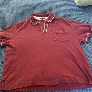 Banana Republic Maroon Polo with White Accents